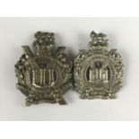 A Victorian KOSB ORs helmet plate centre and glengarry badge