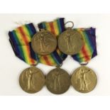 Five Victory medals respectively to SE 28517 Pte R Armour, AVC; 183600 Gnr D McLeod, RA; 1298 Pte