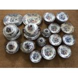 An extensive 19th Century Ironstone Chinoiserie pattern dinner service by Francis Morley & Co and