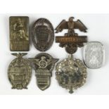 Seven various German Third Reich tinplate day / pin badges