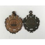 Two Nelson / Trafalgar centenary copper medallions