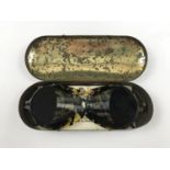 A pair of 1920s Wilson faux tortoiseshell sunglasses, style No. K1, patent 1919, with original tin