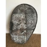 A large antique African Maasai shield