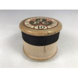 A J & P Coats large novelty "One Mile" cotton reel, 10 cm diameter