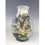 A Moorcroft "Islay" pattern baluster vase designed by Rachel Bishop, impressed and painted marks