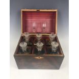 A 19th Century Dutch mahogany cellarette / decanter case, opening to reveal a fitted interior