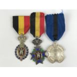 Three Inter-War Belgian medals, comprising an Order of King Leopold II