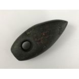 A Neolithic / Bronze Age polished stone axe-hammer, 12 cm