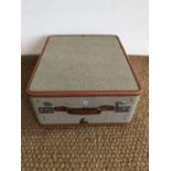 A 1930s Revelation "Rev-Robe" portable-wardrobe travel trunk / luggage case, complete with wooden