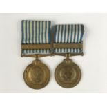 Two UN Korea medals