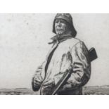 Joseph Simpson (1879-1939) Hoggle Jock (A Wild Fowler), etching, pencil signed to the margin, framed