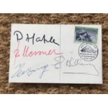 [ Mountaineering / autograph ] Edmund Hillary, Tenzing Norgay, Reinhold Messner, Peter Habeler A