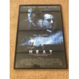A framed original film poster for the motion picture "Heat" (1995)