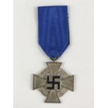 A German Third Reich 25 year faithful service medal