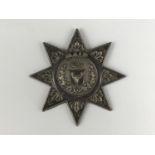A Victorian silver rifle association badge