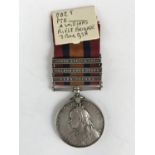 A Queen's South Africa medal to 7825 Pte A Williams, Rifle Brigade