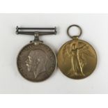 British War and Victory medals to 2 Lieut R T Eaton