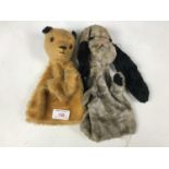 Vintage Chad valley Sooty and Sweep hand puppets