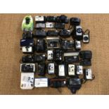 A large quantity of cameras including Minolta, Konica, Olympus and Kodak etc