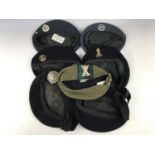 Seven various post-War British military and Scottish caps / berets