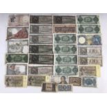 A quantity of 1930s-1940s European bank notes