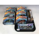Three Matchbox Convoy series die-cast wagons together with six Matchbox Superkings including a