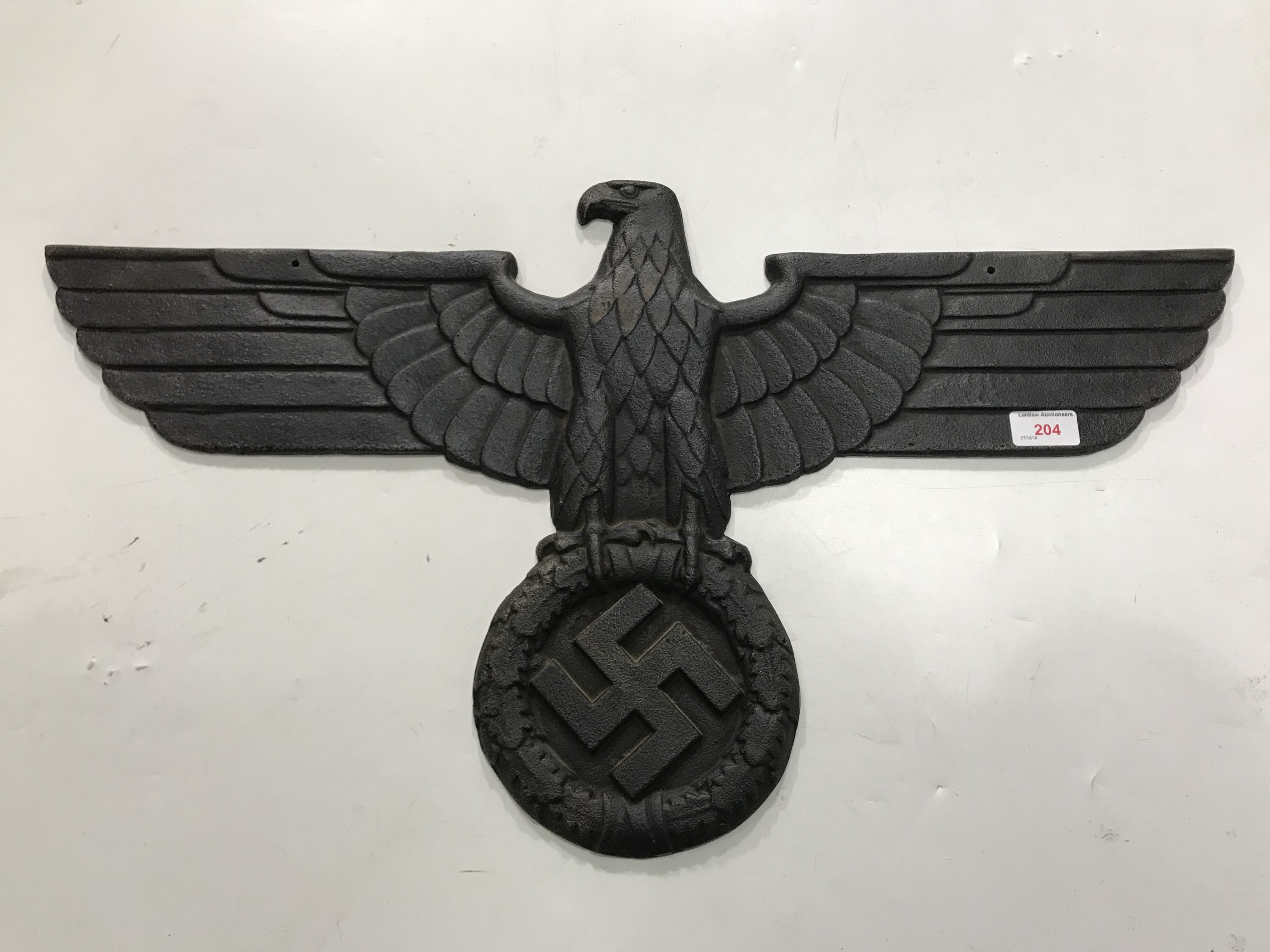 A German Wehrmacht cast iron eagle