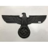 A German Wehrmacht cast iron eagle