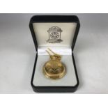 A cased Keystone Masonic theme pocket watch
