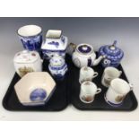 Sundry Ringtons ware including vases, a bowl, a lidded jar, teapots and four royal commemorative