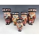 Five Shorter and Son Beefeater character jugs, largest 22 cm