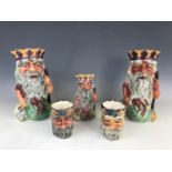 Five Shorter and Son Father Neptune character jugs / tankards, largest 26 cm