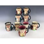 Nine Shorter and Son Toby jugs / mugs, 10 cm