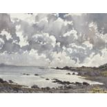 W*** Scott Smith (Contemporary) Large coastal seascape, watercolour, framed and mounted under glass,