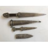 Two decorative kindjal type daggers