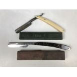 A Diamond Edge straight / cut-throat razor together with one other