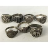 A number of finger rings largely incorporating Third Reich symbols