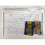 A British War and Victory medal pair to 201591 Pte W D Sheldon, Essex Regiment