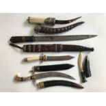 Five various ethnic knives / daggers