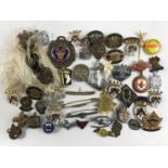 A quantity of sweetheart brooches and lapel badges