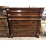 A Victorian mahogany Scotch chest, 127 x 56 x 125 cm