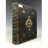 A Victorian family Bible with brass clasps