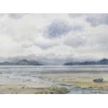 J*** Tarney (19th Century) Morecambe Bay, June 1913, quiescent watercolour view at low tide,