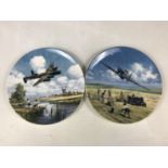 Two boxed Royal Doulton RAF plates entitled Lancaster Low Overhead and Hurricane Victory Pass