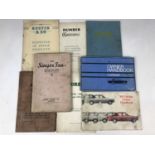 An Austin A40 MKI and MKII driver’s handbook together with Austin A40 accessories list, an Austin