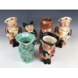 Six Shorter and Son character jugs, including Henry VIII, Dick Whittington, Scottie, Gardner etc.