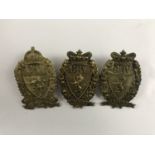 Three Galloway Rifle Volunteers cap badges