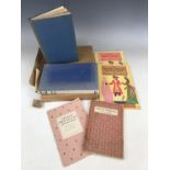 A quantity of vintage books including two "History of Costume" painting books and a series of