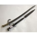 A relic French Mle 1866 bayonet and one other