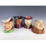 Four Shorter and Son very large character jugs, including Friar Tuck and Robin Hood, largest 19 cm